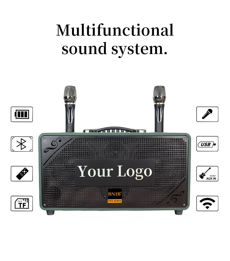 Powered Speakers BNIB Wooden Speaker ODM 6 Inch Home Speakers Set Audio System Wooden Bloototh Wifi Usb Wholesale