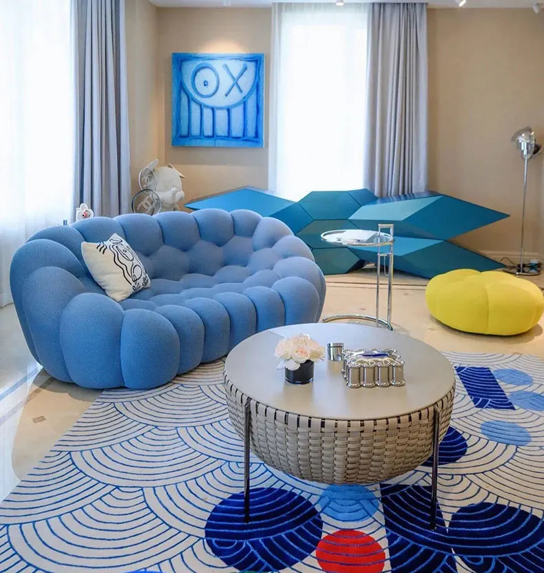 Model Foam Sofa Living Room Fabric Bubble Shape Sofa Lounge Sofa