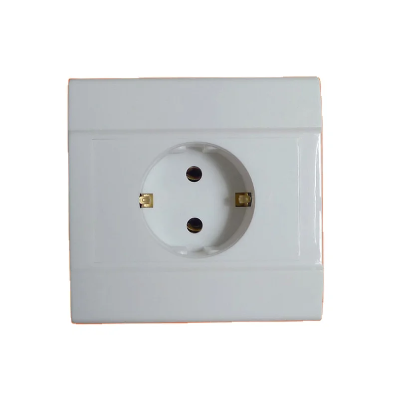 German style flush mounted 2 round pin schuko socket outlet wall socket (F1210)