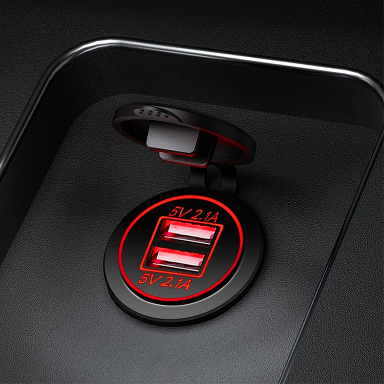 DC5V 4.2A On Sale Usb Charger 12v/24v Car Power Socket Waterproof