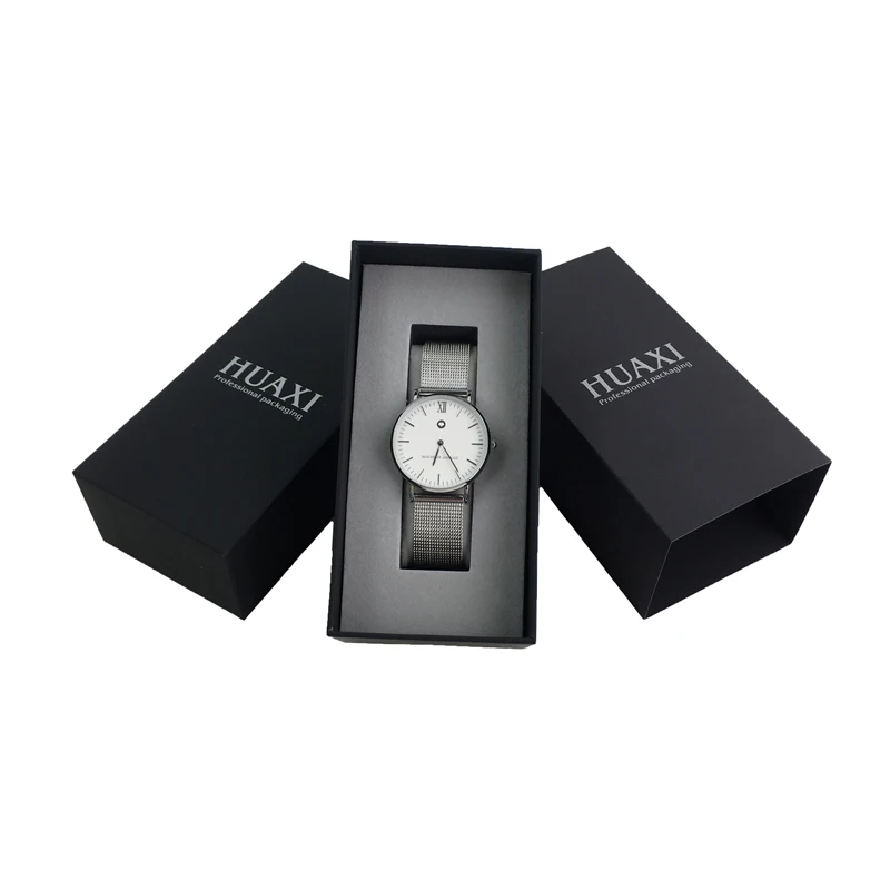 luxury black soft paper personalized best branded watch box