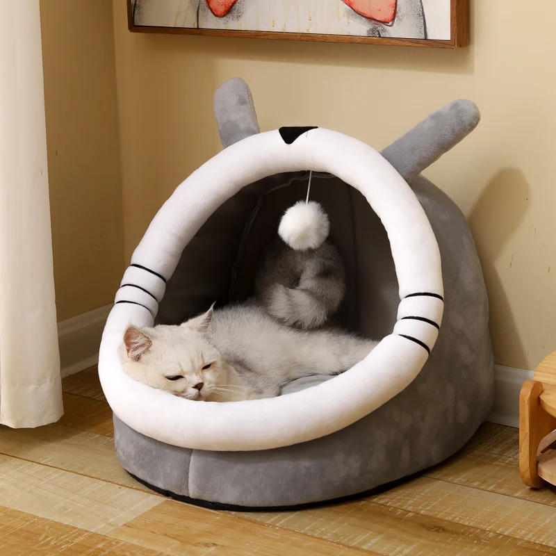 Wholesale New Product Novelty Calm Solid Donut Cave House Pet Nest Cat Bed