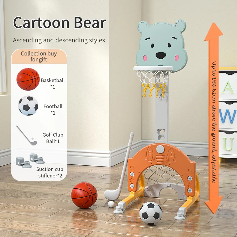 Multi function children indoor basketball hoop stand adjustable kids basketball ring children indoor toys