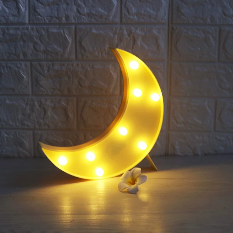Moon Shape Led Night Light Decoration Lights Christmas Gift for Kids Bedroom Decoration 50 Battery Living Room 15 Modern Switch