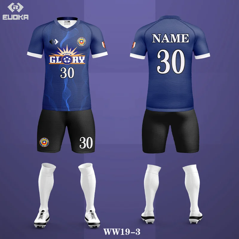 Digital printing maillot de football Unique Design custom football jersey With private label