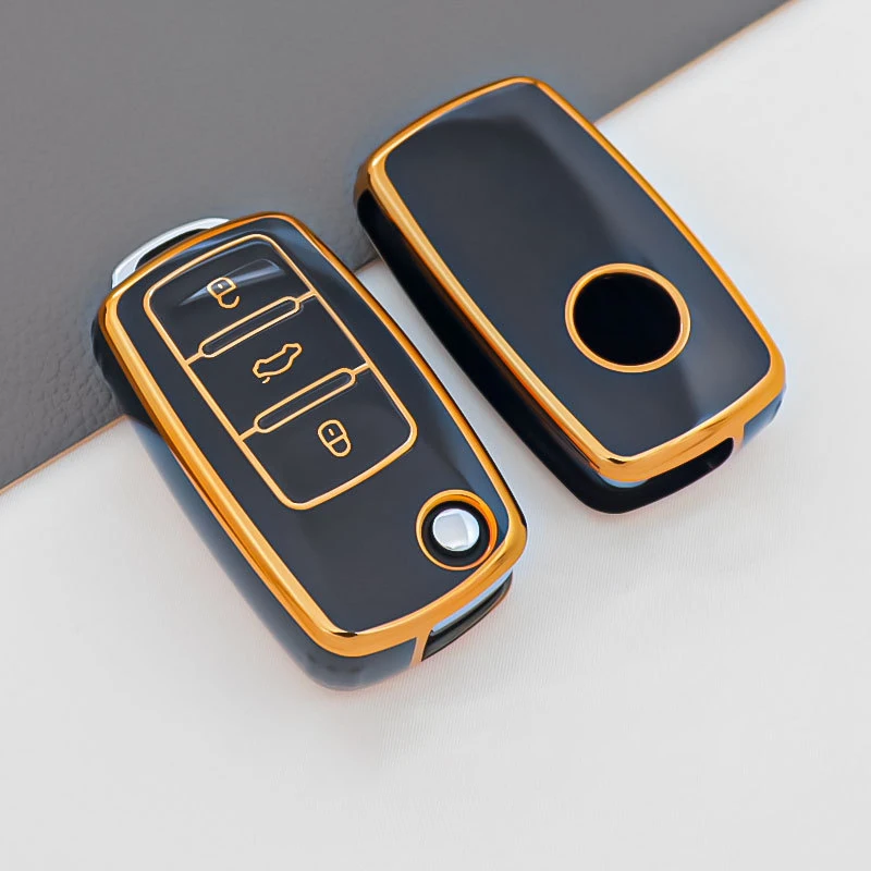 VW, Langyi Bora, Tuguan, Santana, Sudden polo, Smart Keys Case 4 Buttons Keychain Car Key Cover
