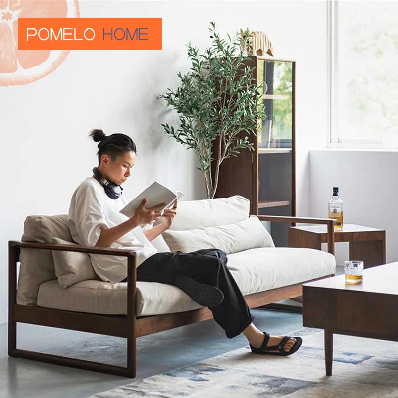 Pomelohome Modern Home Skeleton Wooden For Sofa Handle