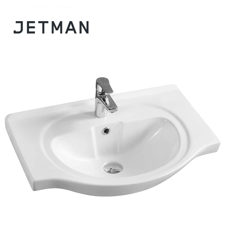 JM6098-55 550*410MM Top Classic Small Size Cabinet Ceramic Bathroom hand cleaning Sink