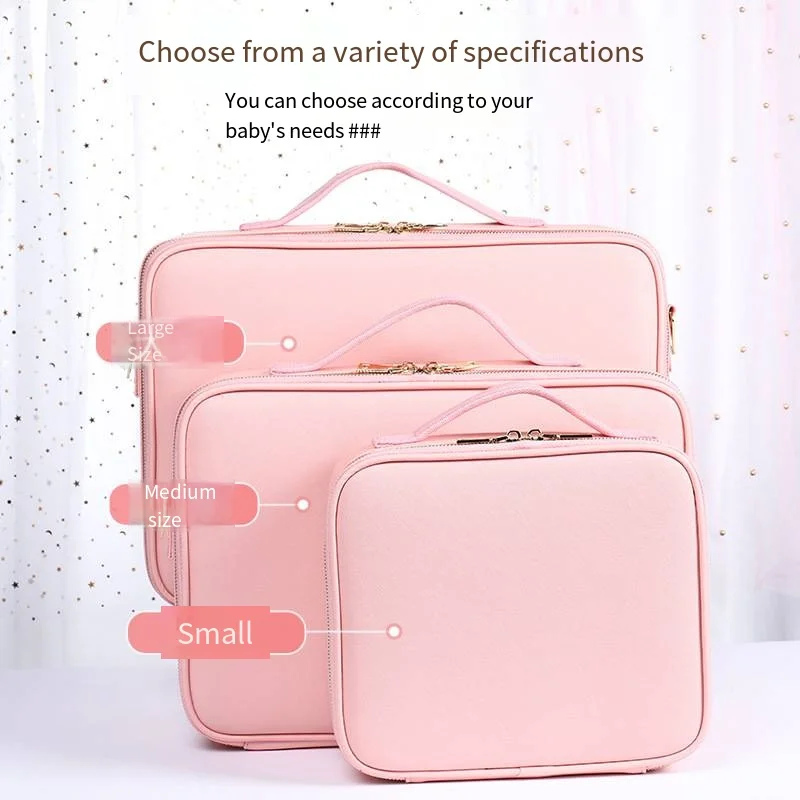 Portable Makeup Case Adjustable Dividers Cosmetic Case with makeup brush pouch Large Capacity Cosmetics Storage Bag