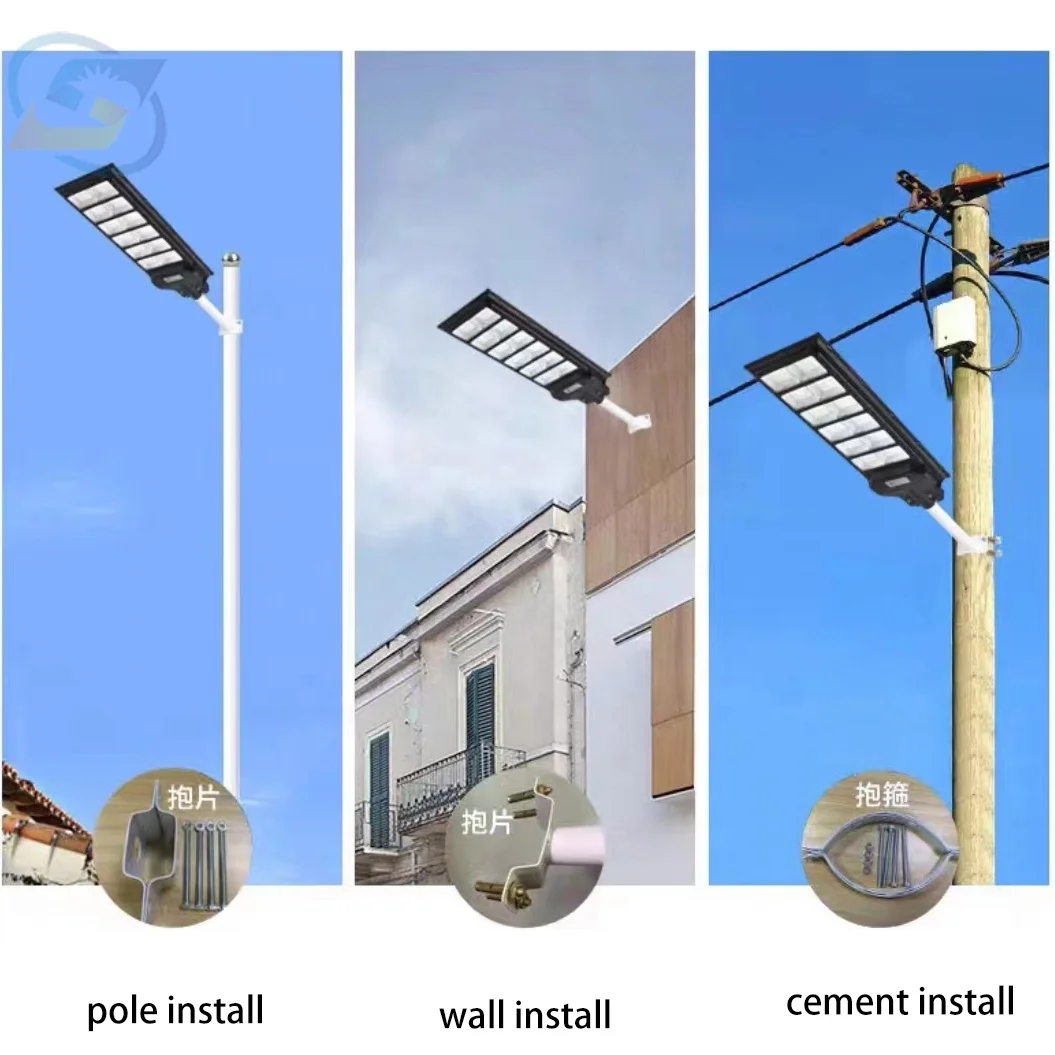 Factory price street light 600W all in one abs housing waterproof outdoor solar street light