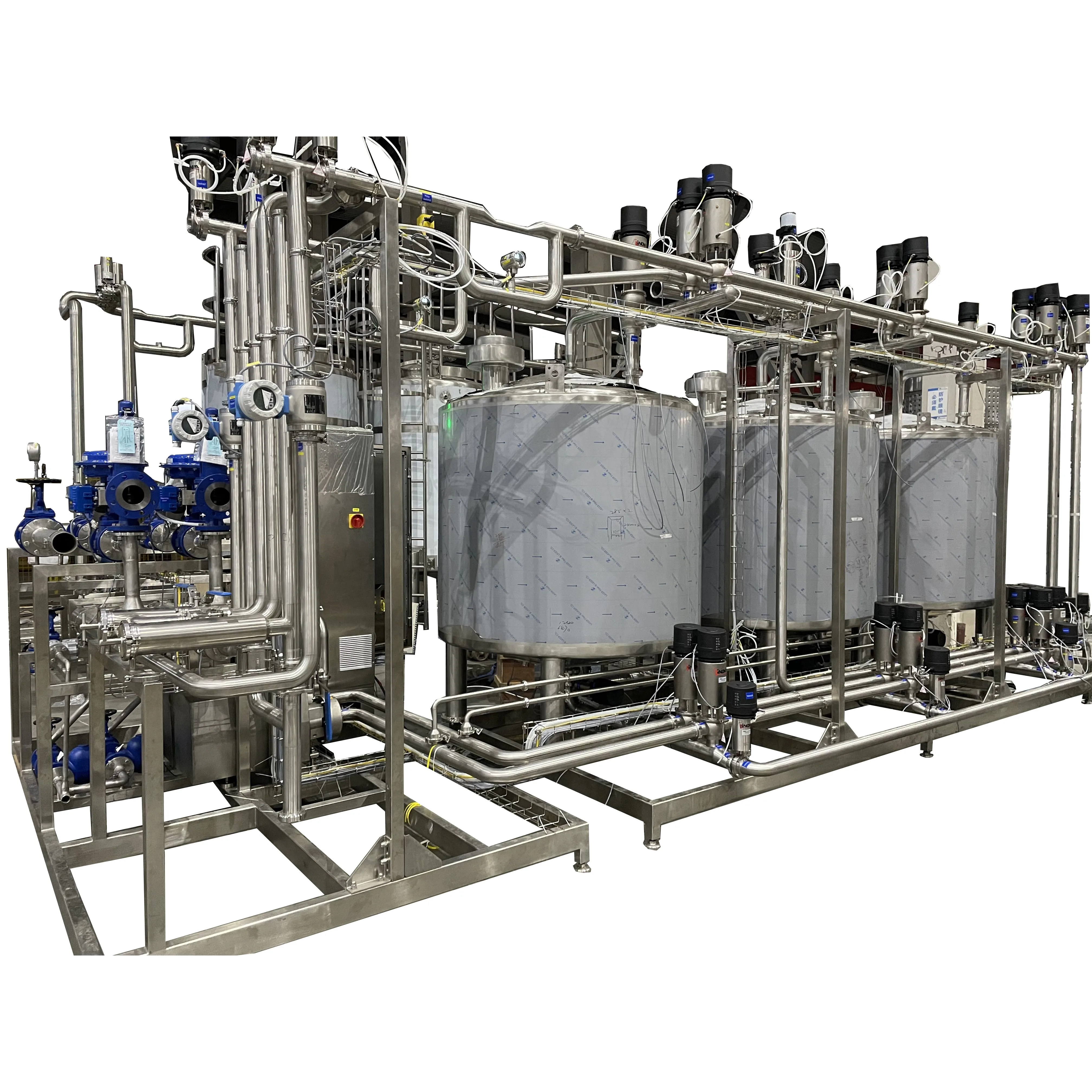 Complete milk concentrate machine for condensed milk production plant