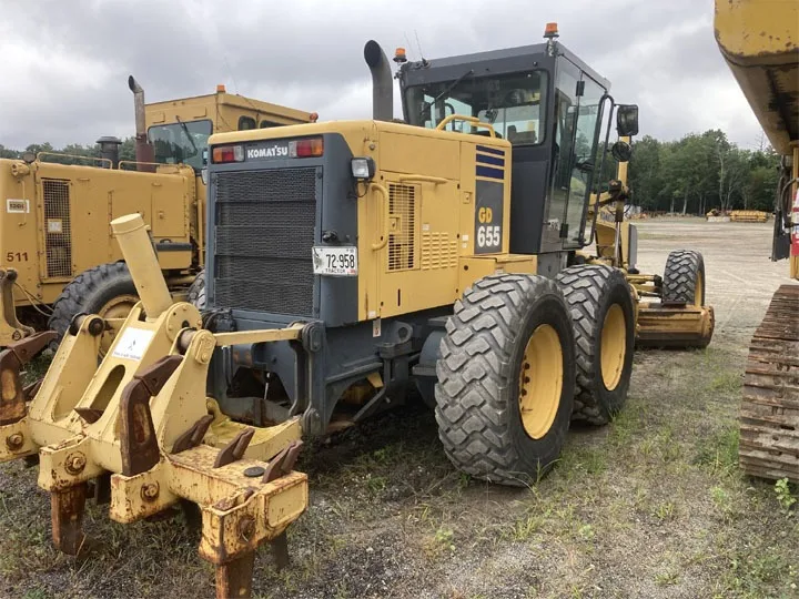 used motor grader KOMATSU 655 original Japan in good condition with cheap price Excellent performance