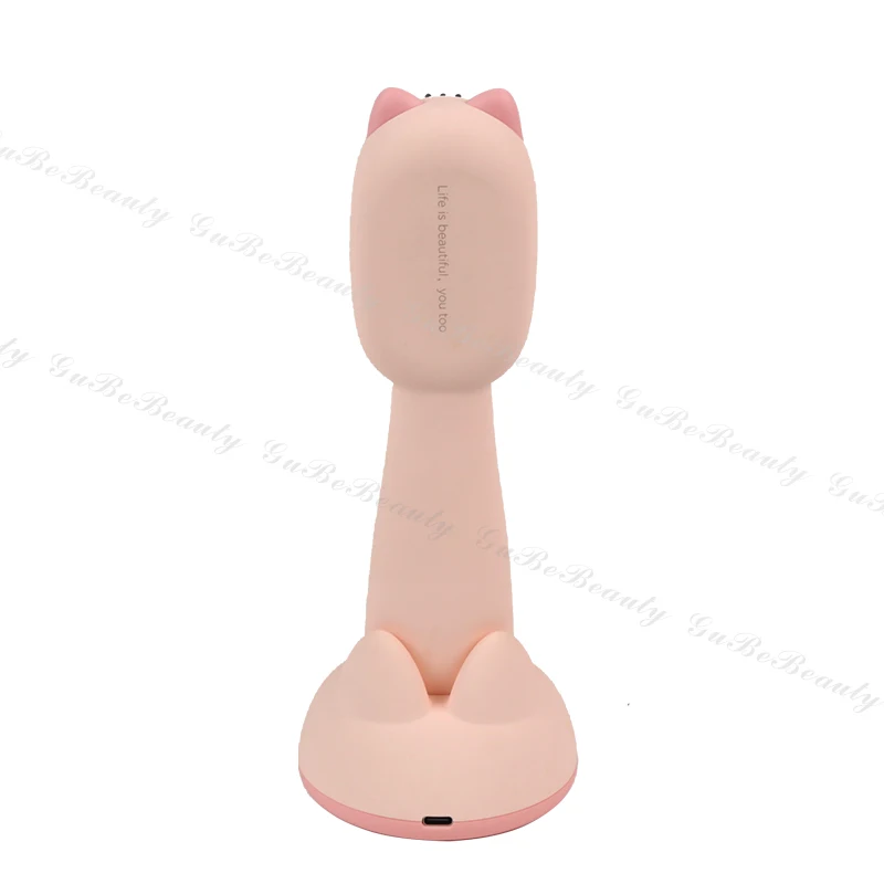 Gubebeauty cute pink best hair straightener brush hair straightener handy flat iron hair straightener for homeuse with FCC&CE