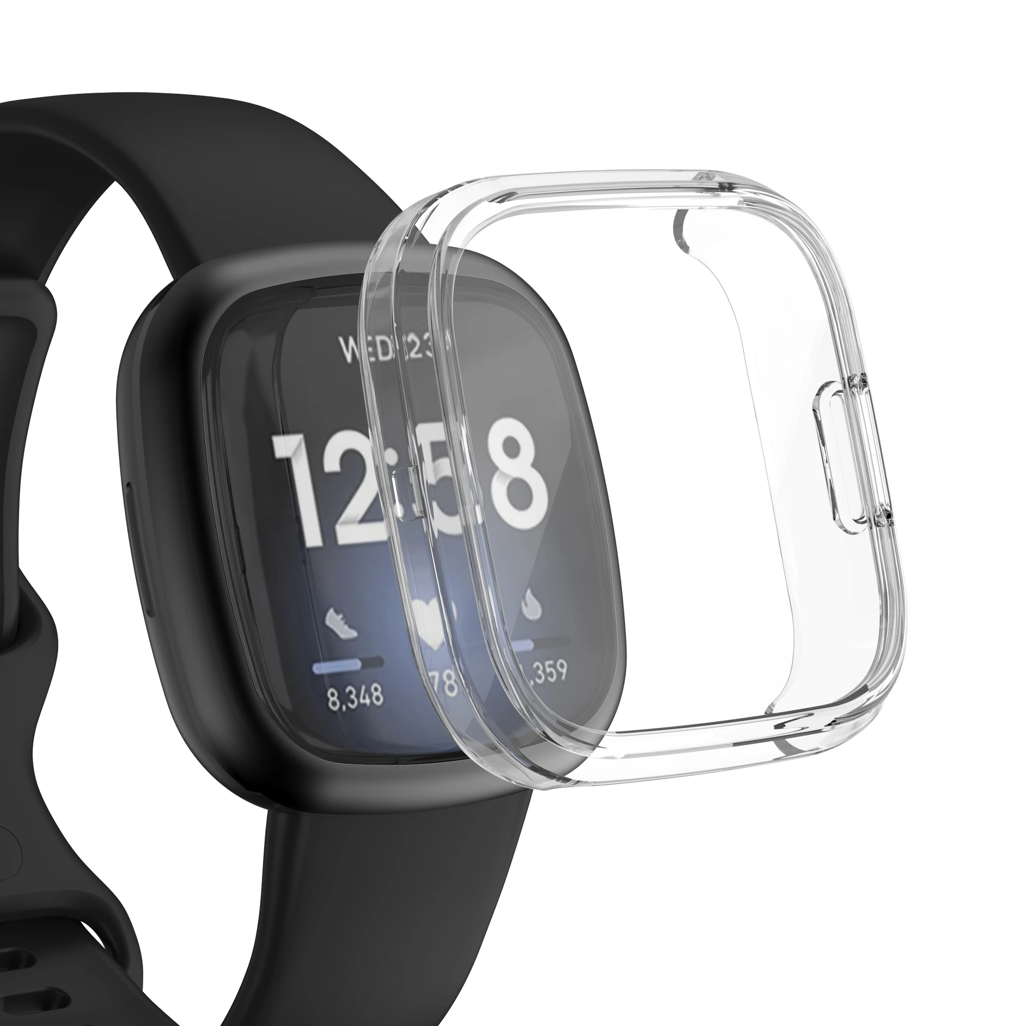 With Beer Tempered Glass TPU Protector Case Cover Sleeve Design for Fitbit Versa 3 Fitbit Sense