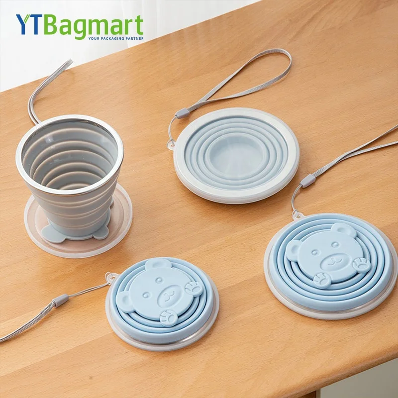 Outdoor Foldable Coffee Cup Silicone Drinking Collapsible Travel Mugs