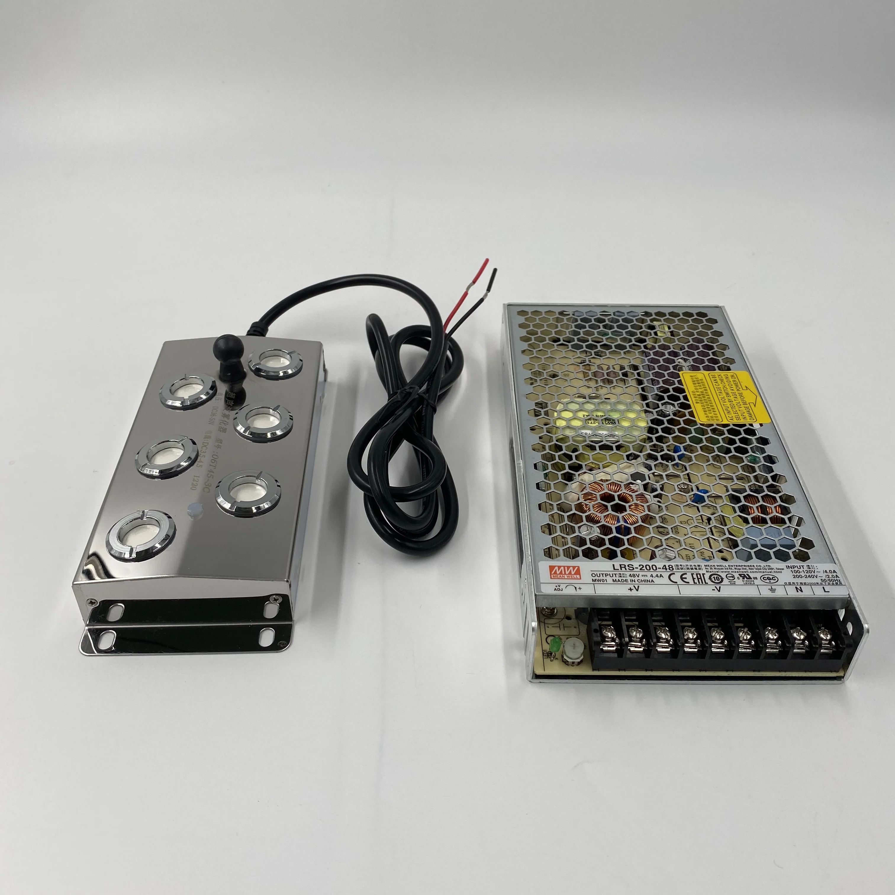 6 Head Ultrasonic Atomizer Piezo Mist Maker Fogger with 200W MeanWell Power Supply for Agricultral & Industrial Humidification