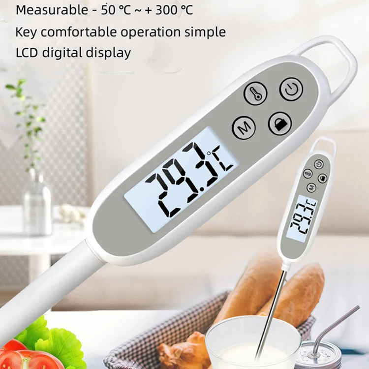 Digital Instant Read Water Thermometer for Cooking Meat Candy Tea Milk Oil Kitchen Digital Food Probe for Outdoor BBQ Grilling