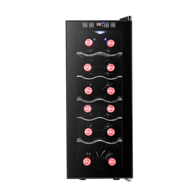 Yehos Hot New Arrival 35L Electric Wine Cooler Single Zone 12 Bottles Wine Bottle Cooler