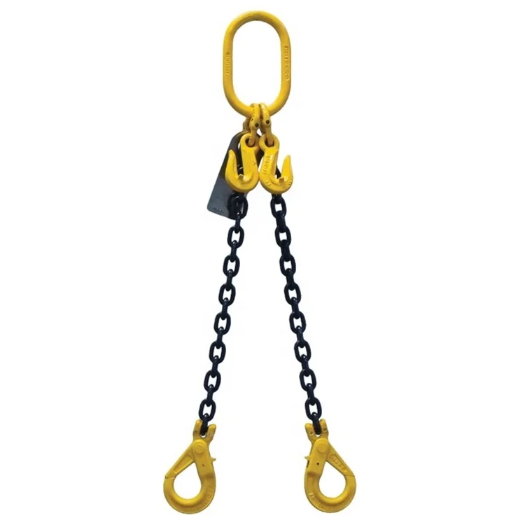 Grade 8 G80 10mm 2 Leg Adjustable Lifting Chain Sling With Shortener