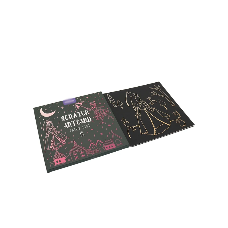 China supplier hot selling painting kids children color changing magic Scratch Postcards