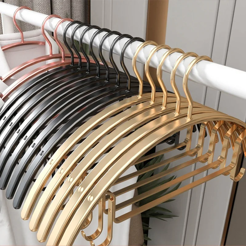 Custom High Quality Rose Gold Aluminium Alloy Metal Hooks Hangers For Clothes