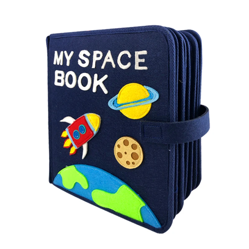 my baby adult kids print soft page cover educational felt finished cloth sensory activity busy board quiet book dressup toy