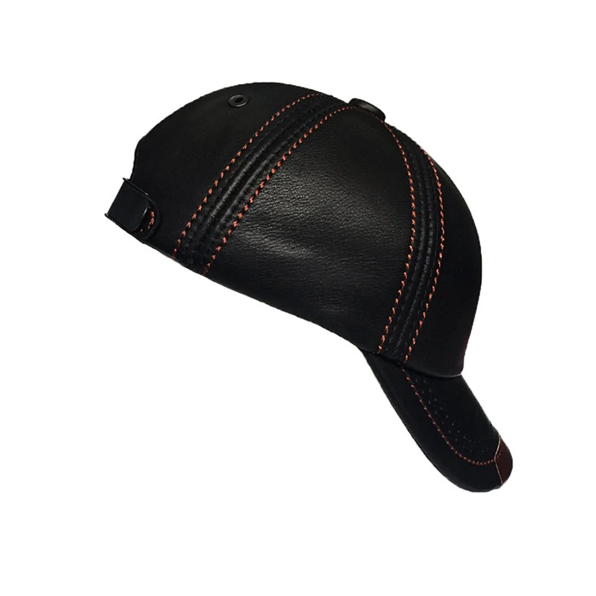 Wholesale Leather Caps Custom Black Baseball Hat with Adjustable Strap Hat Cap Sports Caps