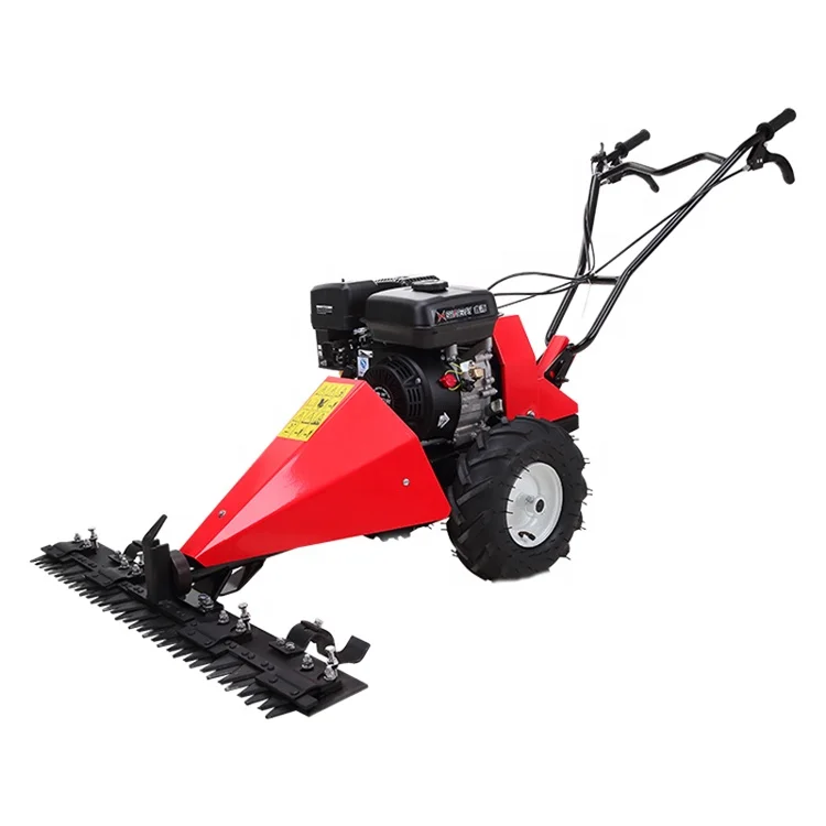 Gasoline Diesel 170F Lawn Mower Wild Grass Cutting Machine Hand Push Scissors Grass Cutter Mower With 80/120cm Blades