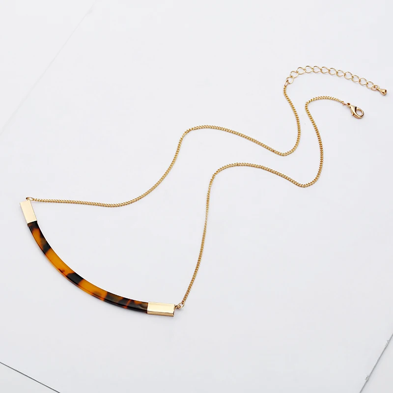
Acrylic bib Necklace for women Tortoise collar necklace fashion jewelry 