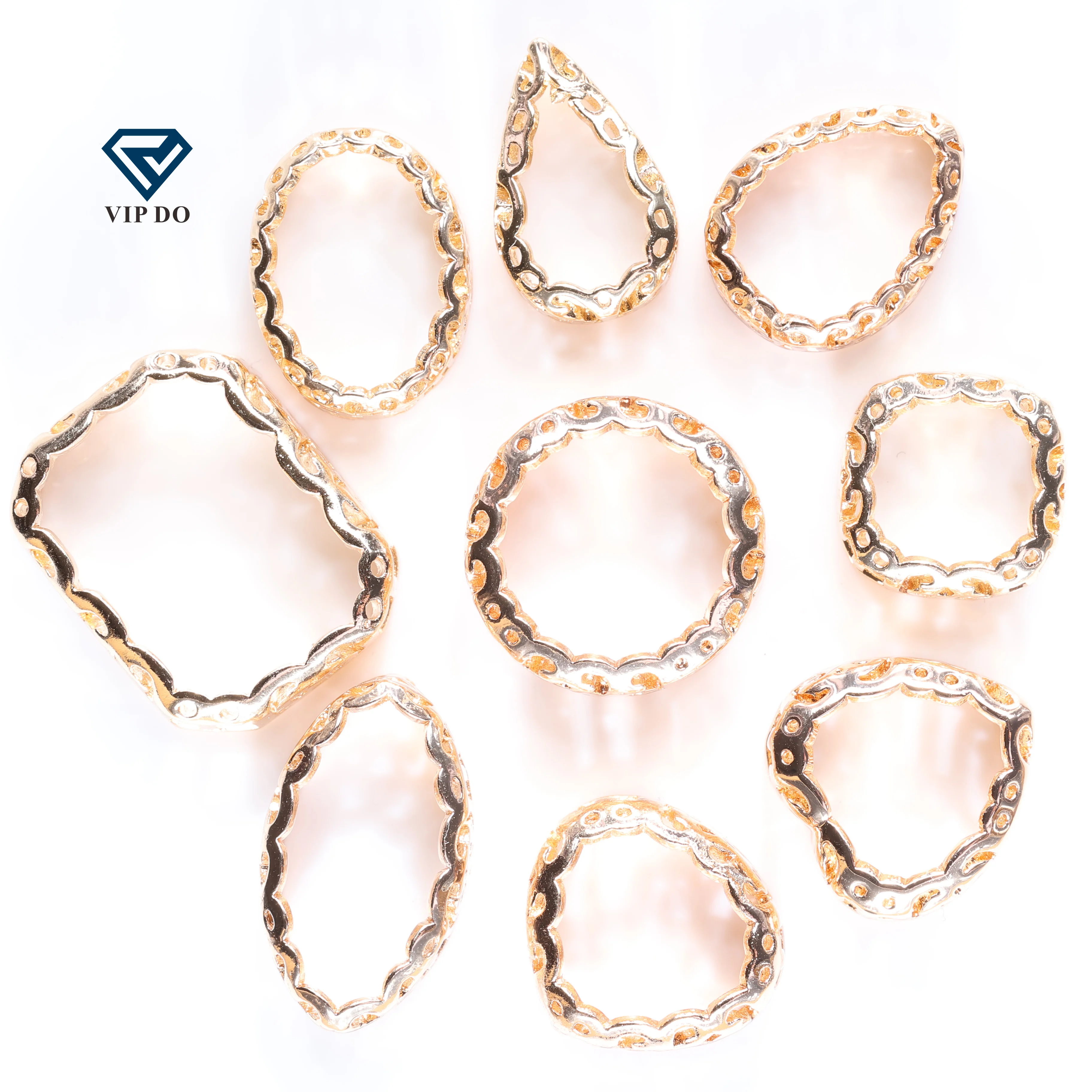 Pear plated rose gold edging clothing accessories diamond bottom bracket DIY sew on stone materials wholesale naked claw