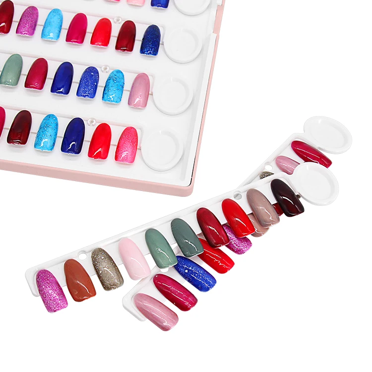 120 Colors Nail Polish Sample Display Book with Free Tips Nail Swatch Charging Book