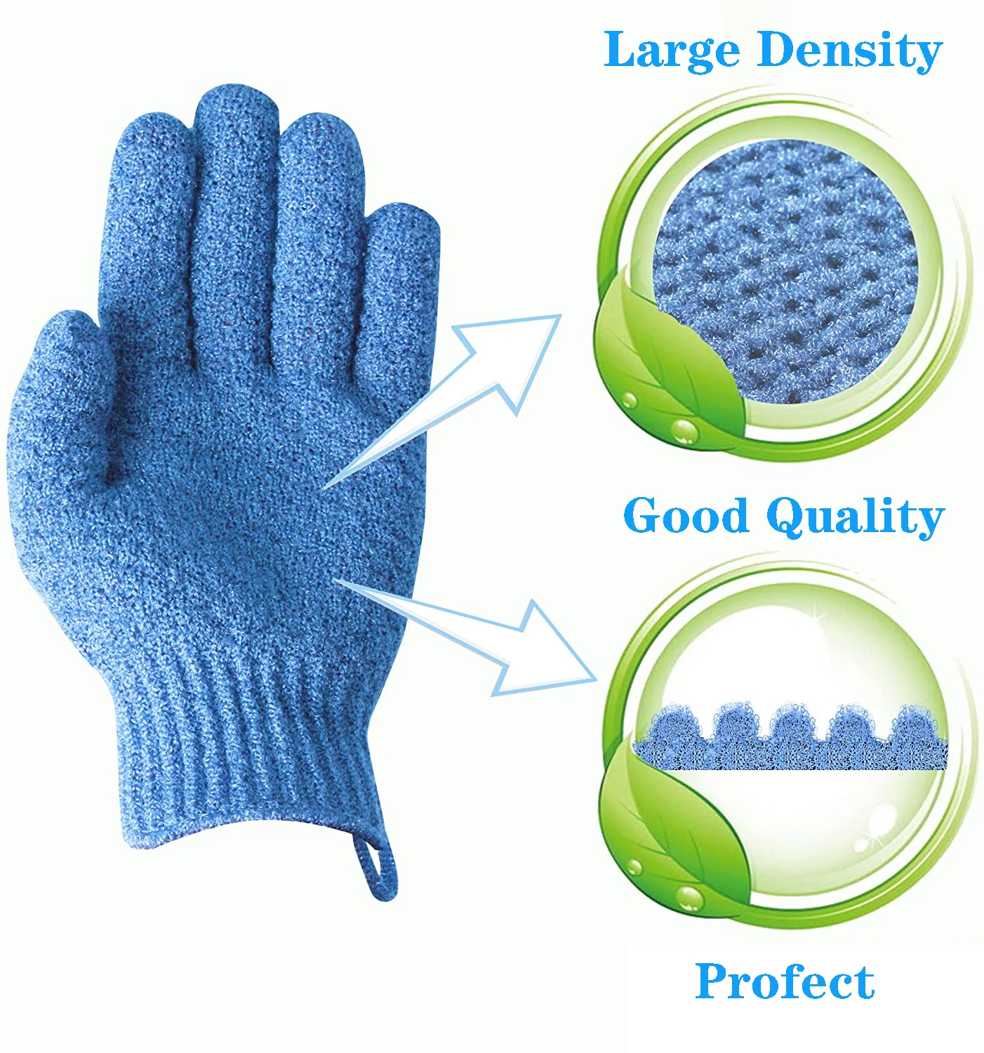 Five Fingers Mitt Dead Skin Remover Body Exfoliator Gloves Body Scrubber Shower Silk Exfoliating Bath Glove Custom Logo Nylon