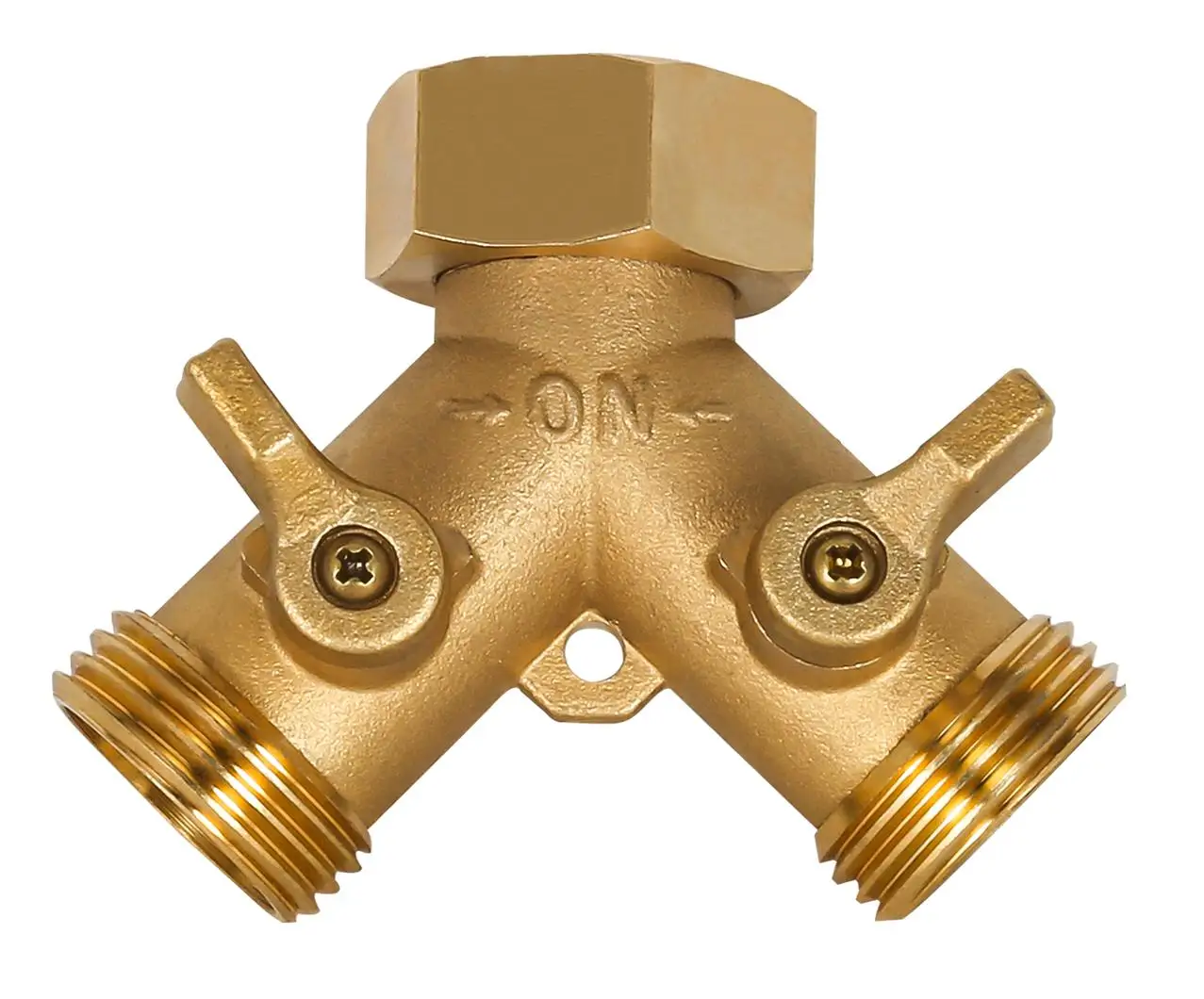 OEM Customized Support Garden Y Shaped Brass 57-3 Water Hose Connectors 2 Way Pipe Fitting for Garden