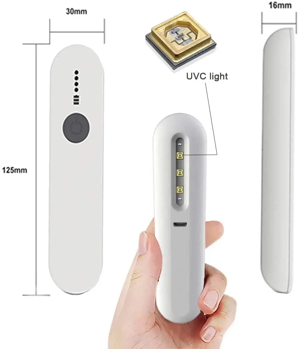 Mini portable deep UVC led sterilizer led Uv hand disinfection lamp