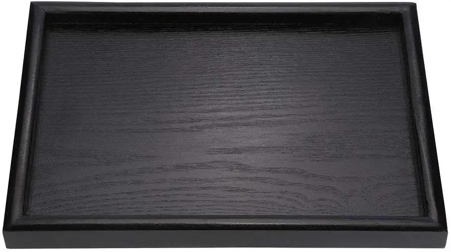 Country Rustic Wood Lacquerware Nesting Breakfast Food On Bed Serving Ottoman Trays For Tea Hotel Coffee Fruit Snack IBEI