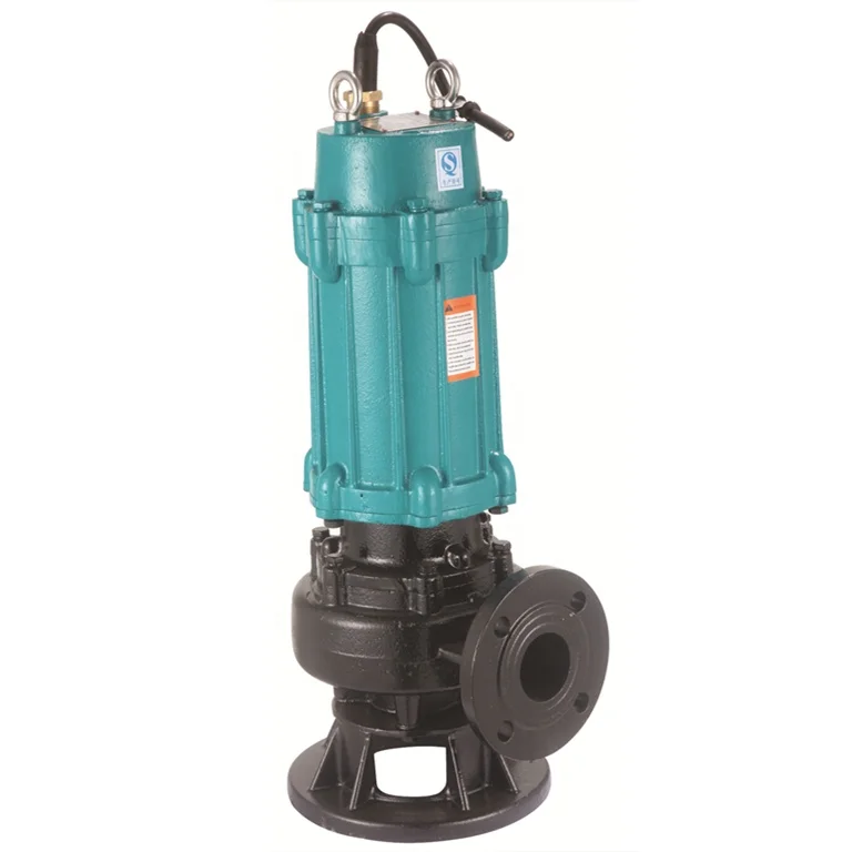 Electric 7.5kw 10hp 3inch 80mm non clogging 3 phase submersible toilet sewage grinder waste submersible water pump
