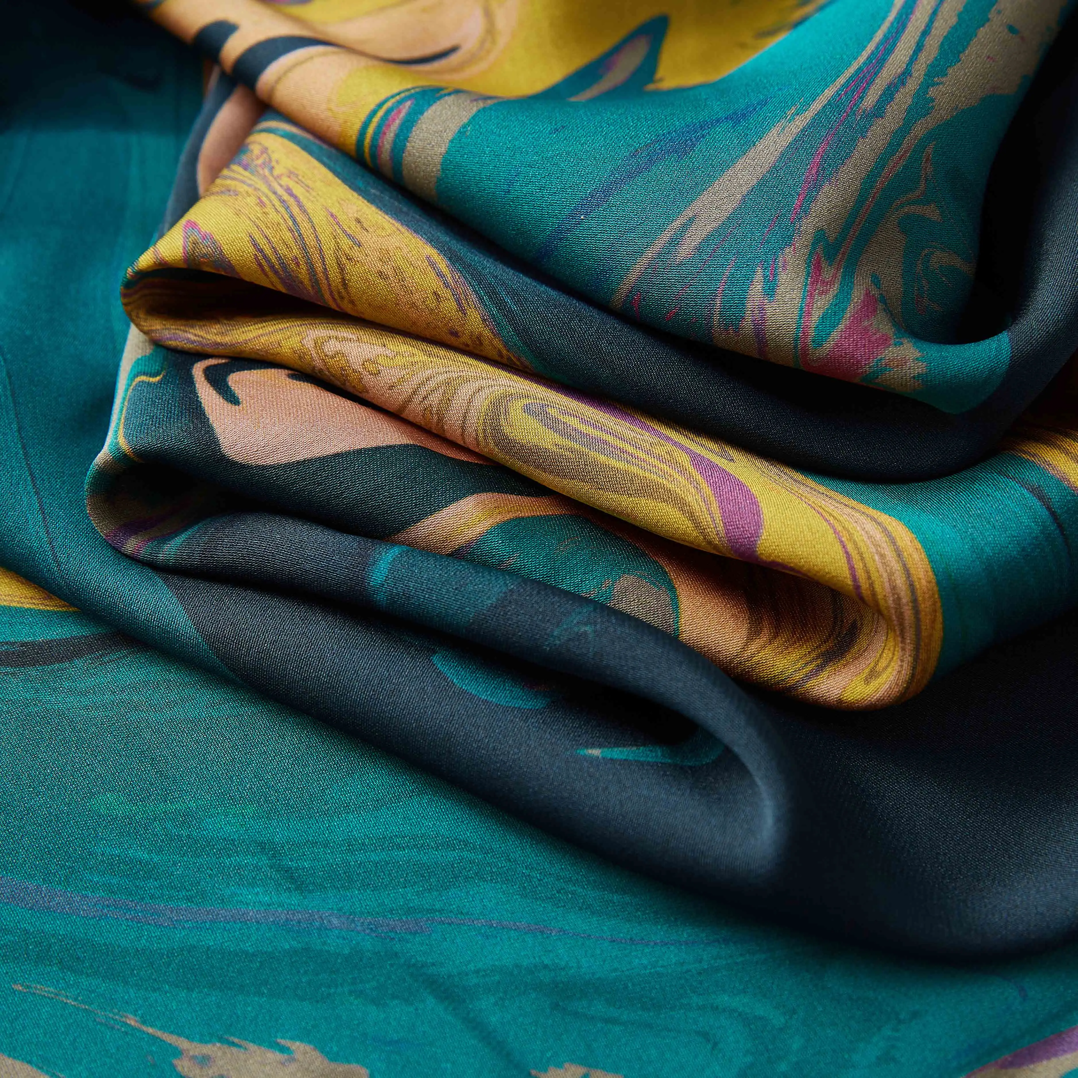 Custom digital print NO MOQ 91% Silk 9% spandex Georgette charm use pure mulberry silk fabric for dresses