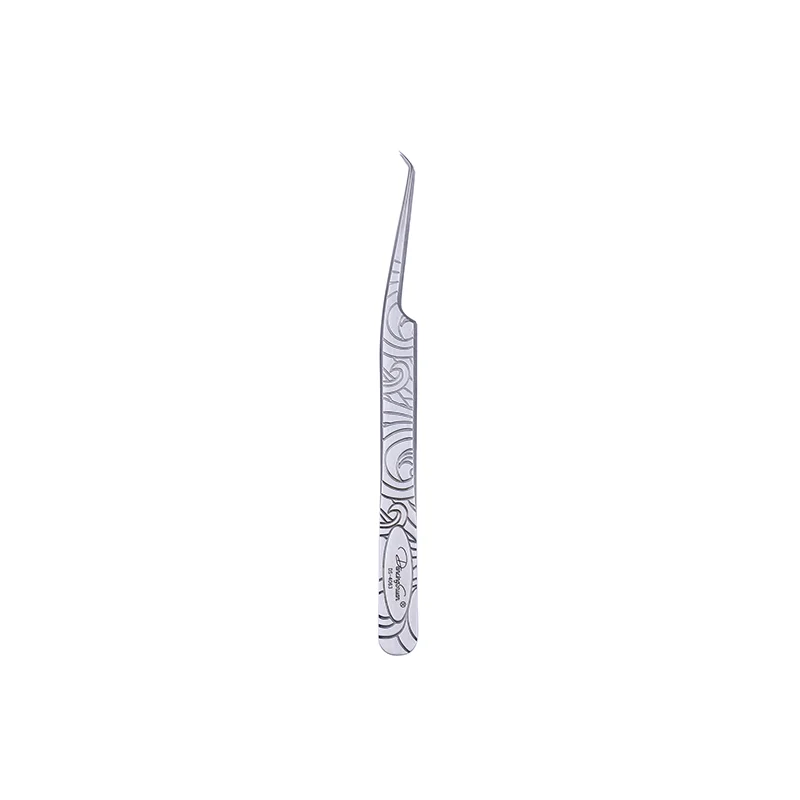 DancingSwan Stainless Steel Volume Individual Lash Tweezers Diamond Grip Eyelash Extension Tweezers Tools