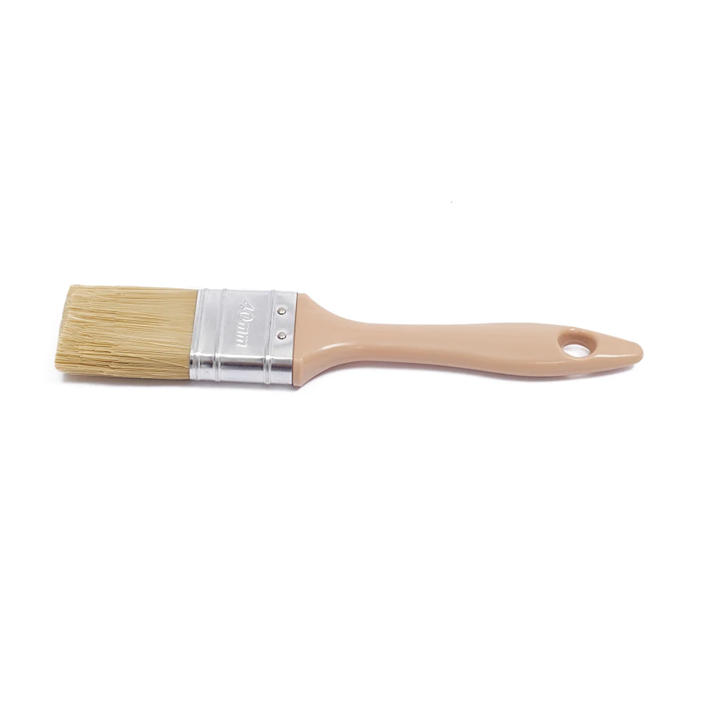 Synthetic Filament Plastic Handle Paint Brush With Stainless Steel Ferrule