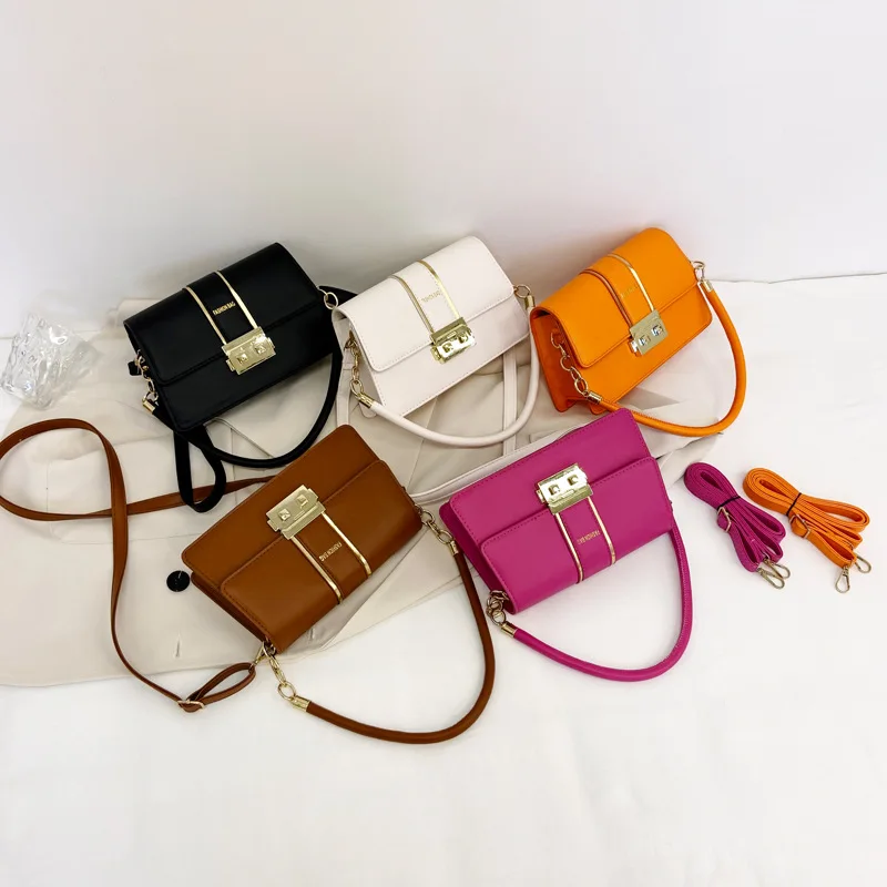 Small Classic Fashion Female Shoulder Bag Wide Straps Flap Crossbody Bags for Women 2023 Trend Simple Handbag Designer Bag