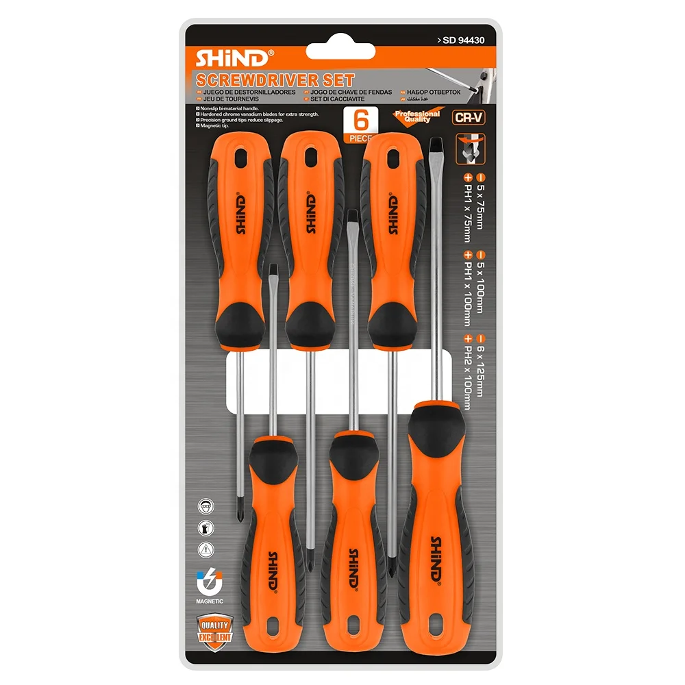 94430 Professional 6PCS Magnetic Screwdriver Set Portable Multipurpose Mini Hardware Screwdriver Set