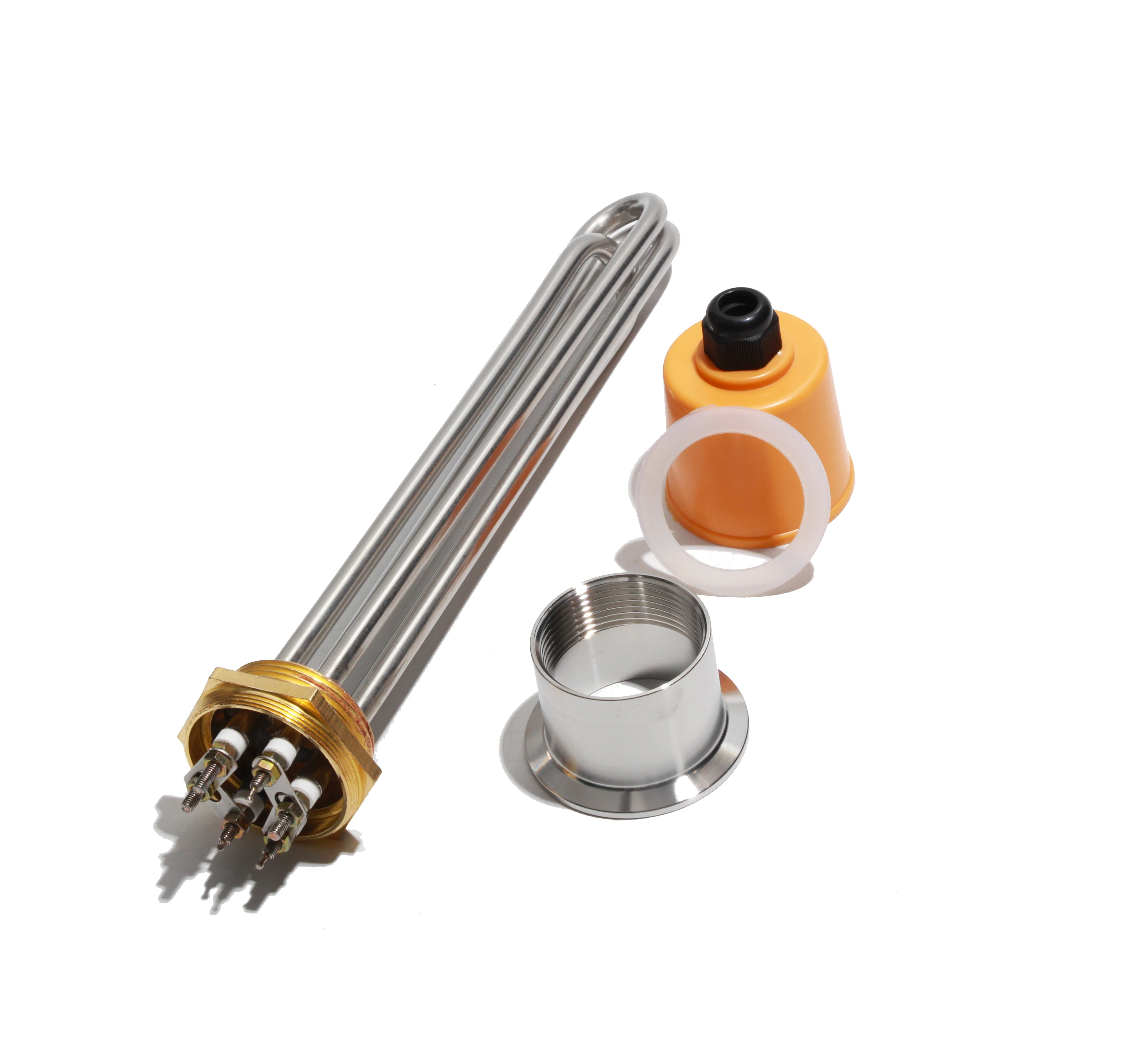 LJXH DN40 1.2' Tubular Instant Heating Element 48mm Immersion Water Oil Heater Pipe 3KW 6KW 9KW for Solar Water Heating System
