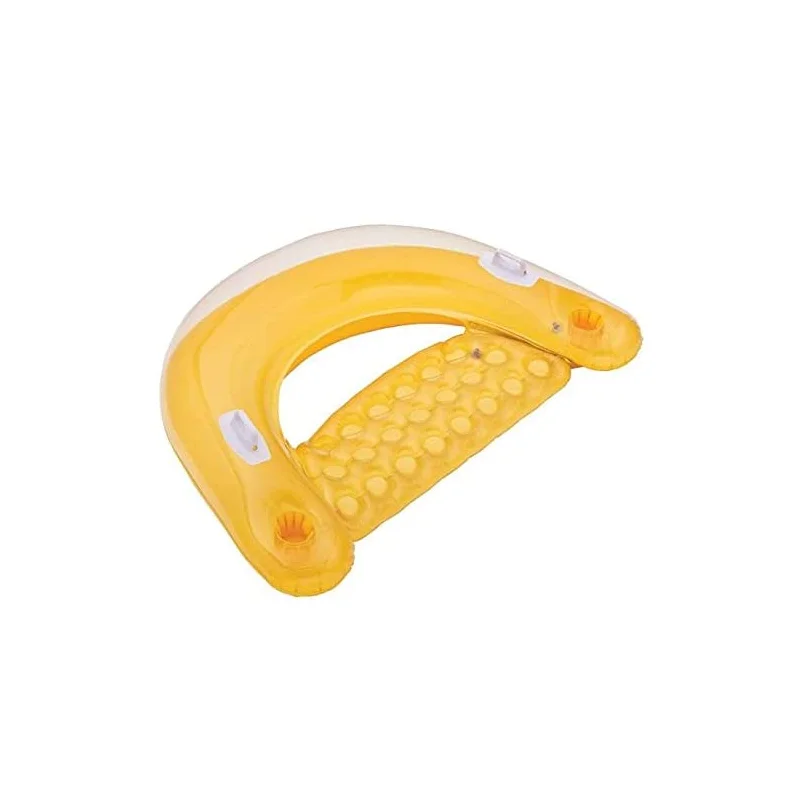 ultralight waterproof hot sale bouncing sitting round shaped mini yellow sun color outdoor beach inflatable floating water yoga