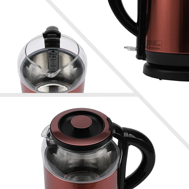 Горячая Распродажа 2021 года на Amazon, электрический чайник из боросиликатного стекла для кухни