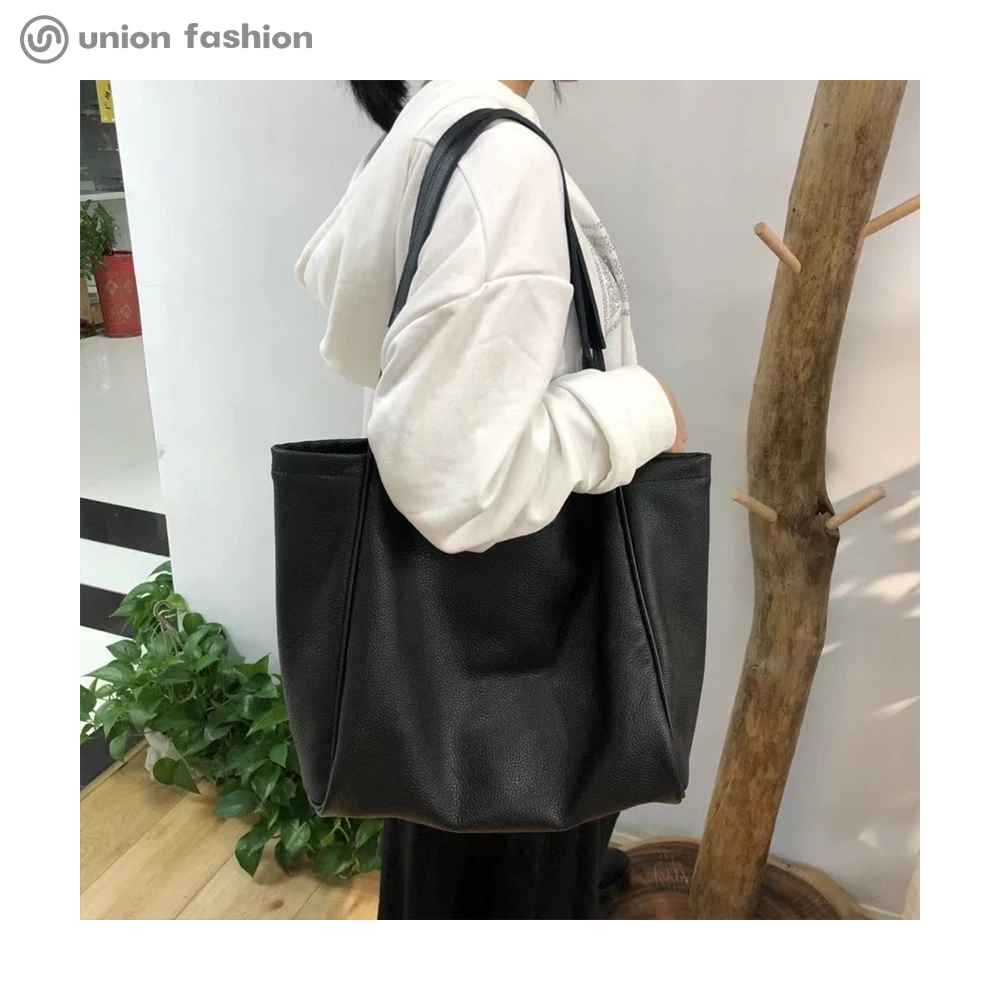 
New Pattern Fashion Durable Travel Shopping Zip Women Genuine Leather Tote Bags 