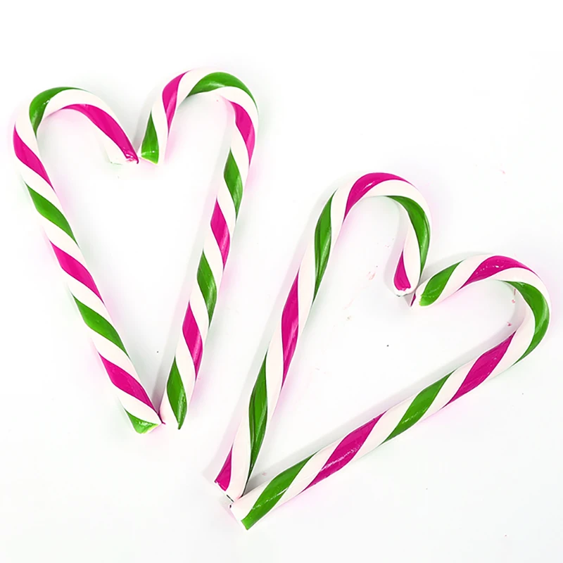 Wholesale Custom high quality Red & White Christmas Peppermint Candy Canes Xmas candy cane