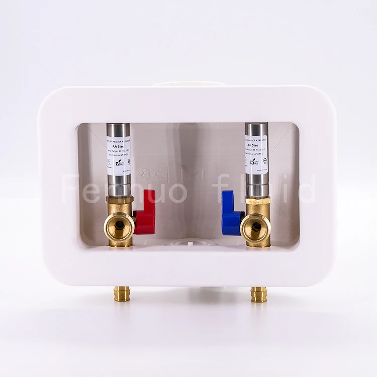 Factory Supply High Quality Brass Washing Machine Water Hammer Arrestor Outlet Box F1960 copper water hammer arrestor