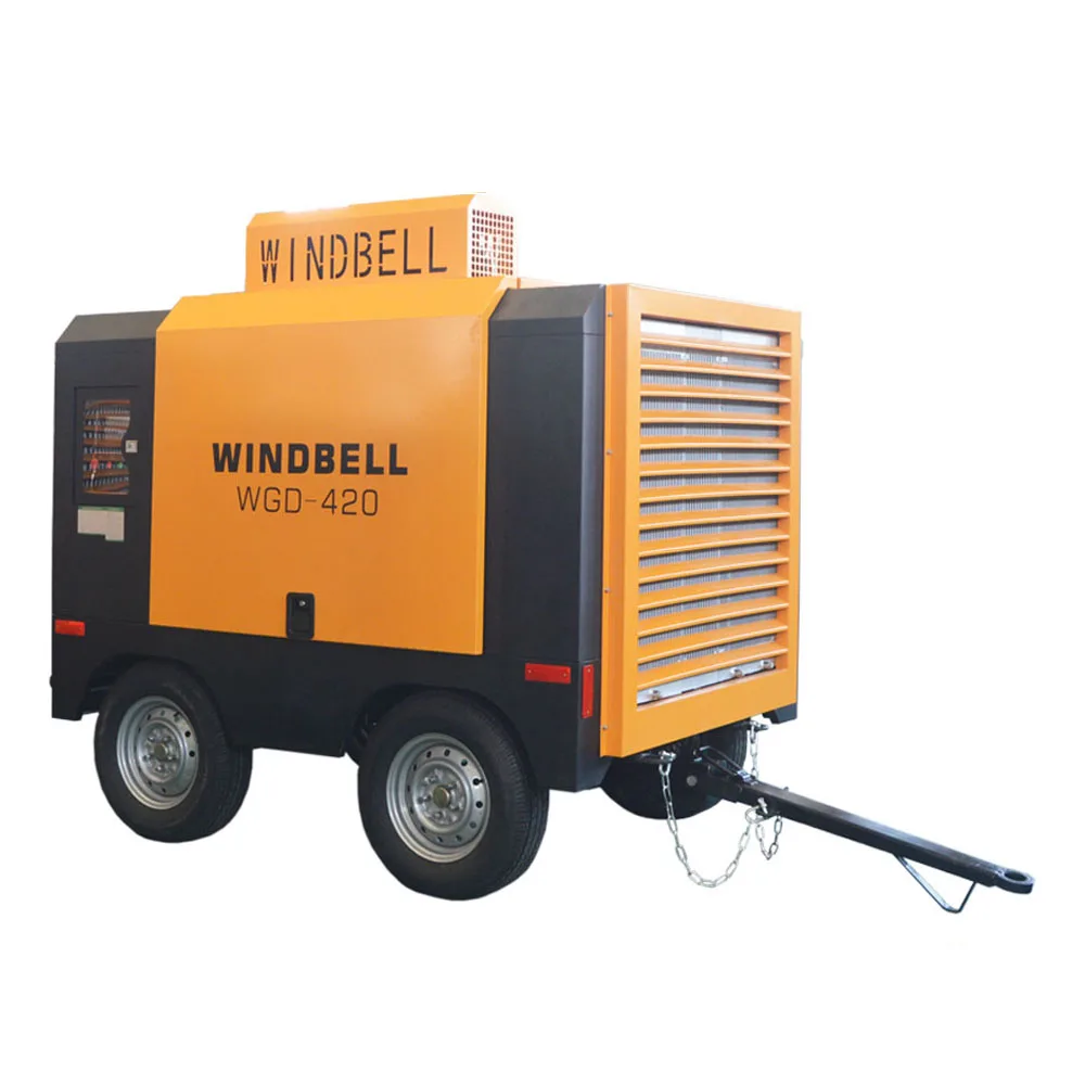 
 Портативный винтовой воздушный компрессор Elgi для майнинга  