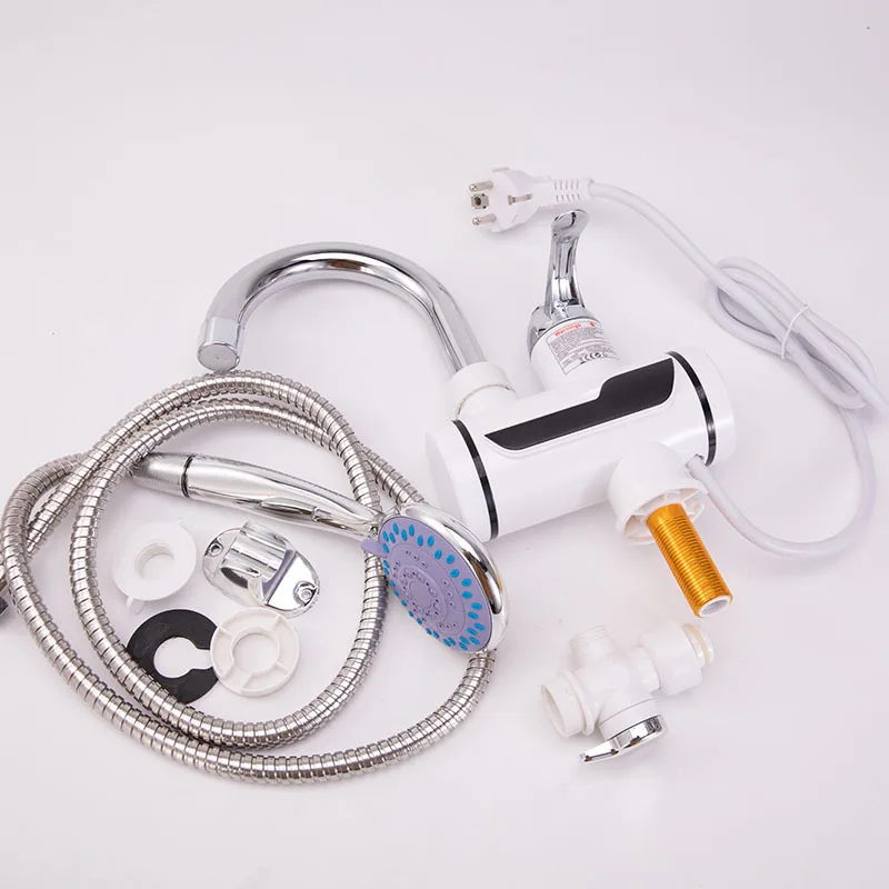 Kitchen Electric Hot Water Heating Faucet Instant Hot Water Faucet with LED   Heater Kitchen Tap