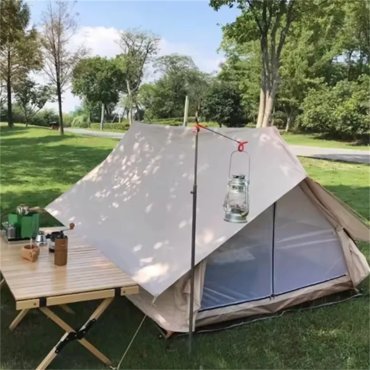 Camp 4-6 Person Tents Glamping Outdoor Large Canvas Camping Tent Cotton Luxury Lawn Tents